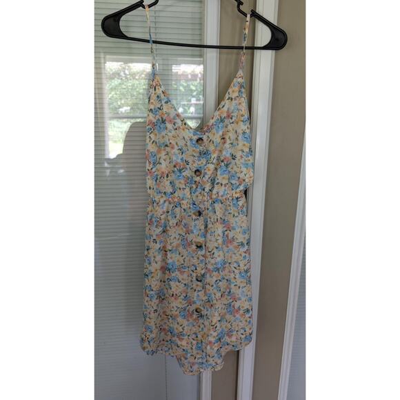 Pink Lilly Floral Summer Mini Dress Multicolor Sleeveless Casual Women's Size M - Picture 3 of 15